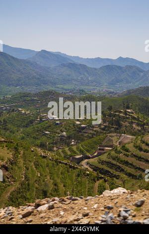 Beautiful Village of Mian City Mingora Swat, Pakistan. Stock Photo