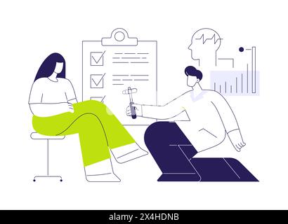 Neurological exam abstract concept vector illustration. Stock Vector