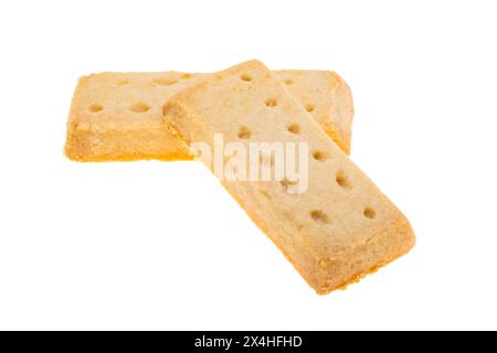 Scottish shortbread isolated on white background Stock Photo