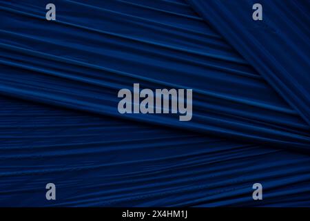 Blue abstract plastic foil background Stock Photo