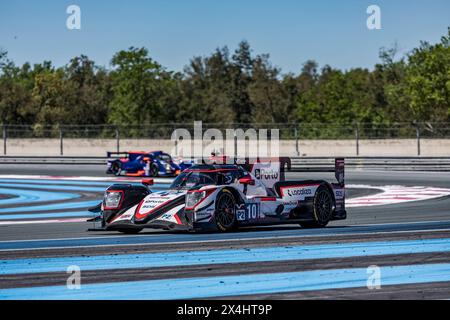 10 CULLEN Ryan (gbr), RICHELMI Stéphane (mco), DRUGOVICH Felipe (bra), Vector Sport, Oreca 07 - Gibson, action during the 2nd round of the 2024 European Le Mans Series on the Circuit Paul Ricard from May 3 to 5, 2024 in Le Castellet, France - Photo Marc de Mattia / DPPI Stock Photo