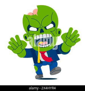 Cartoon zombie hands. Vector clip art illustration with simple gradients. Each on a separate layer. Stock Vector
