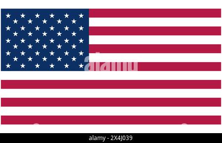 US flag isolated on white or a transparent background, Flag of the USA Stock Vector