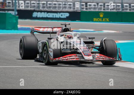 Miami Gardens, FL, USA. 3rd May 2023. 20 Kevin Magnussen (DEN) Haas F1 Team, F1 Grand Prix of Miami at Miami Autodrome in Miami Gardens, Florida, USA. Credit: Yaroslav Sabitov/YES Market Media/Alamy Live News. Stock Photo