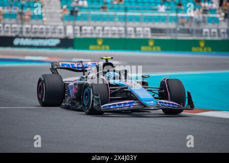 Miami Gardens, FL, USA. 3rd May 2023. 10 Pierre Gasly (FRA) Alpine, F1 Grand Prix of Miami at Miami Autodrome in Miami Gardens, Florida, USA. Credit: Yaroslav Sabitov/YES Market Media/Alamy Live News. Stock Photo