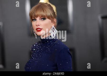 Taylor Swift attends the 65th GRAMMY Awards on February 05, 2023 in Los Angeles, California. Stock Photo