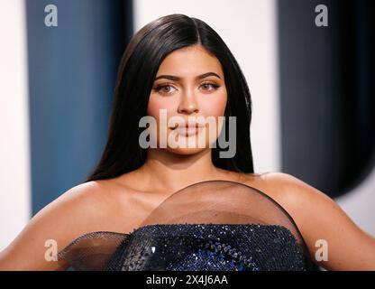 Kylie Jenner attends the Vanity Fair Oscar party in Beverly Hills during the 92nd Academy Awards, in Los Angeles, California, U.S., February 9, 2020. Stock Photo