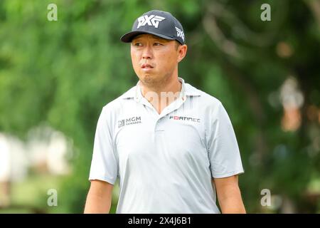 McKinney, TX, USA. 03rd May, 2024. David Lipsky on the 9th hole during the second round of THE CJ CUP Byron Nelson golf tournament at TPC Craig Ranch in McKinney, TX. Gray Siegel/CSM/Alamy Live News Stock Photo