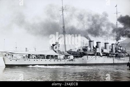 HMS Birmingham during the 1920s. Stock Photo