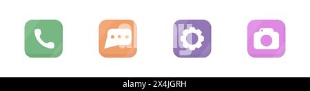 Settings icon. Logo of color web icons for the Internet, computer. Vector illustration. Stock Vector