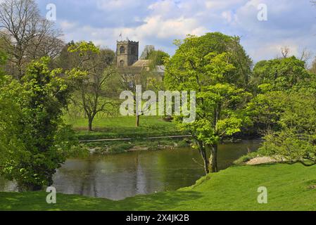 St Wilfrid's Church at Burnsall in  in Wharfedale, North Yorshire, England, UK Stock Photo