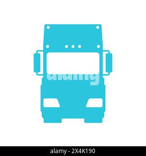 Truck icon front view.Isolated on white background. From blue icon set. Stock Vector