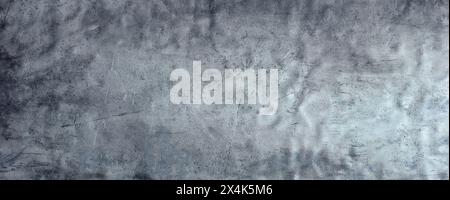 Dark texture of iron, brushed metal background. Panoramic view of steel surface Stock Photo