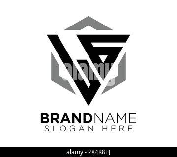 L G logo design vector template Stock Vector