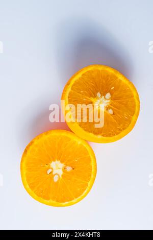 Orange fruit isolated on white background. Clipping path Stock Photo