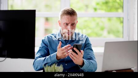 Scam Message. Email Text Mistake Fail. Online Payment Stock Photo