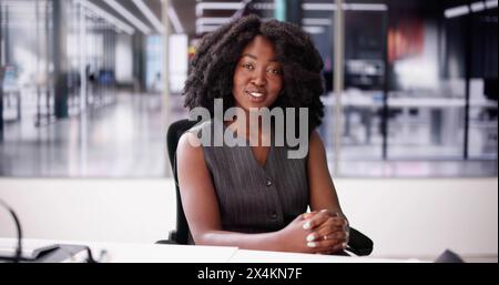 Confident Woman Video Conference Chat Portrait Video Conference Stock Photo