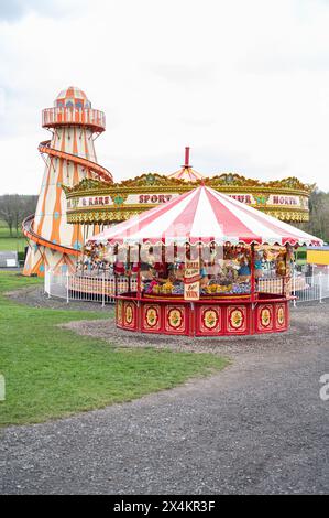 Traditional ball in the globe Fun fair stall at the Beamish Museum., County Durham, England Stock Photo