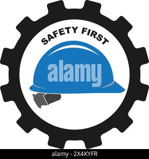 Safety first logo,vector illustration symbol design Stock Vector
