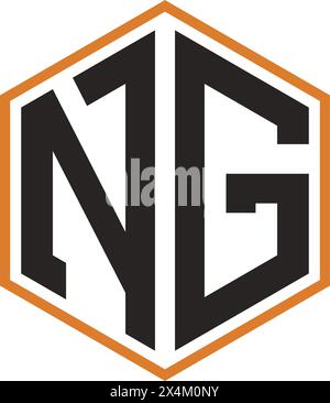 NG letter logo,symbol technology vector design Stock Vector