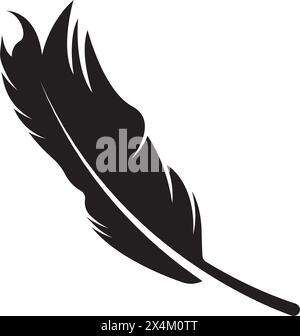 Quill pen logo stock illustration template design Stock Vector