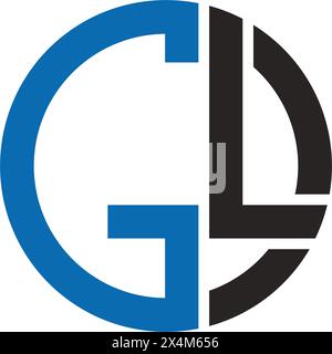 GL letter logo vector design symbol background Stock Vector