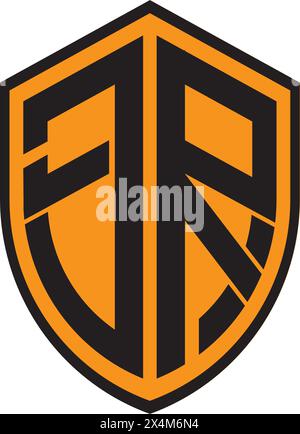 JR letter logo,symbol technology vector design Stock Vector