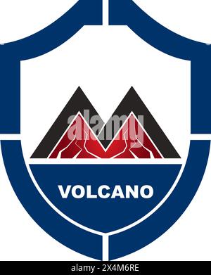 volcano logo vector template design Stock Vector