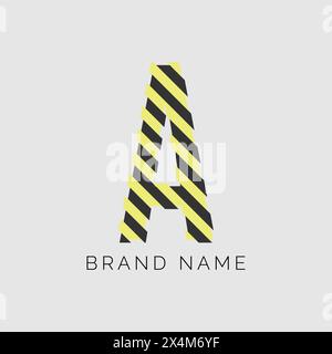letter A logo, divider color design. Alphabet A for energy labels, rock and more Stock Vector