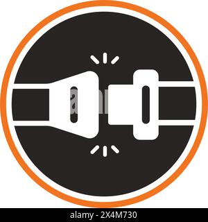 seat belt logo vector illustration template design Stock Vector