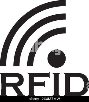 Radio Frequency Identification or RFID icon , vector illustration symbol design Stock Vector