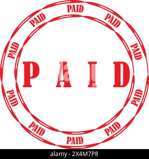 Paid icon vector illustration symbol template Stock Vector
