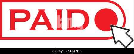 Paid icon vector illustration symbol template Stock Vector