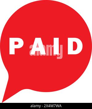 Paid icon vector illustration symbol template Stock Vector