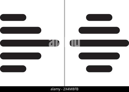 Alignment icons vector illustration symbol design Stock Vector