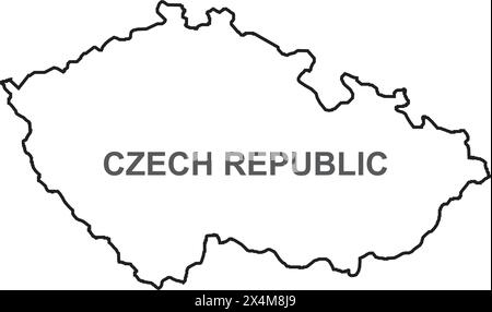 Czech Republic map icon vector illustration symbol design Stock Vector