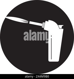 lighter or torch icon vector illustration symbol design Stock Vector