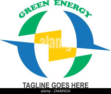 Green Energy logo vector illustration template design Stock Vector