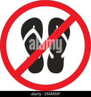 no flip flops icon vector illustration symbol design Stock Vector