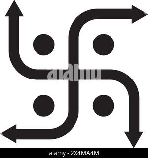 Swastica icon vector illustration symbol design Stock Vector