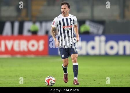 Lima, Peru. 03rd May, 2024. Sebastian Rodriguez of Alianza Lima during the Liga 1 match between Alianza de Lima and UTC Cajamarca played at Nacional Stadium on May 3, 2024 in Lima, Peru. (Photo by Miguel Marrufo/PRESSINPHOTO) Credit: PRESSINPHOTO SPORTS AGENCY/Alamy Live News Stock Photo