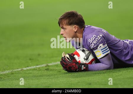 Lima, Peru. 03rd May, 2024. Patrick Zubczuk of UTC during the Liga 1 match between Alianza de Lima and UTC Cajamarca played at Nacional Stadium on May 3, 2024 in Lima, Peru. (Photo by Miguel Marrufo/PRESSINPHOTO) Credit: PRESSINPHOTO SPORTS AGENCY/Alamy Live News Stock Photo