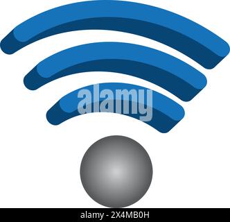 Wi-fi logo vector isolated illustration template design Stock Vector