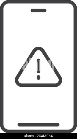 Phone notifications icon in flat style. Smartphone with new notice vector illustration on isolated background. Reminder message sign business concept. Stock Vector