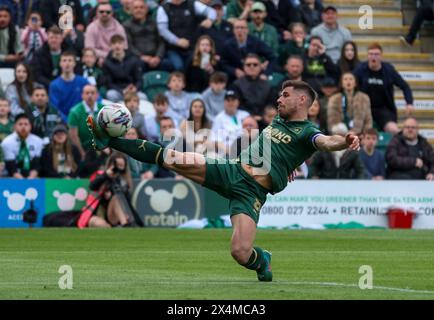 Plymouth Argyle's Joe Edwards in action during the Sky Bet Championship match at Home Park, Plymouth. Picture date: Saturday May 4, 2024. Stock Photo
