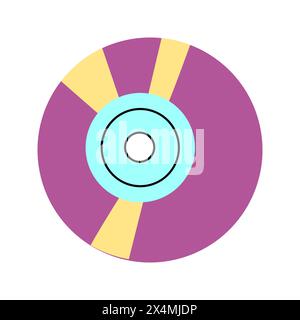 90s retro element disk or 80s, or y2k element, retro style. Can use for stickers, banner, greeting card. Stock Vector