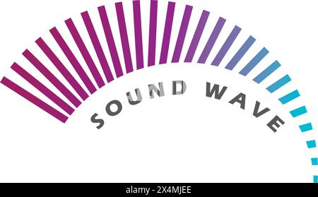Sound wave logo vector illustration template design Stock Vector