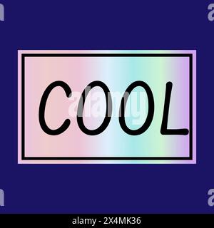 Y2k gradient element, 2000s cool sticker with hologram, vector futuristic style, trendy chrome shape. Abstract aesthetic retro element. Stock Vector