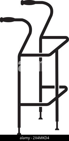 Crutch vector icon illustration symbol design Stock Vector