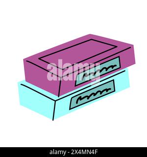 90s retro element or 80s, or y2k element video in box , retro style. Can use for stickers, banner, greeting card. Stock Vector